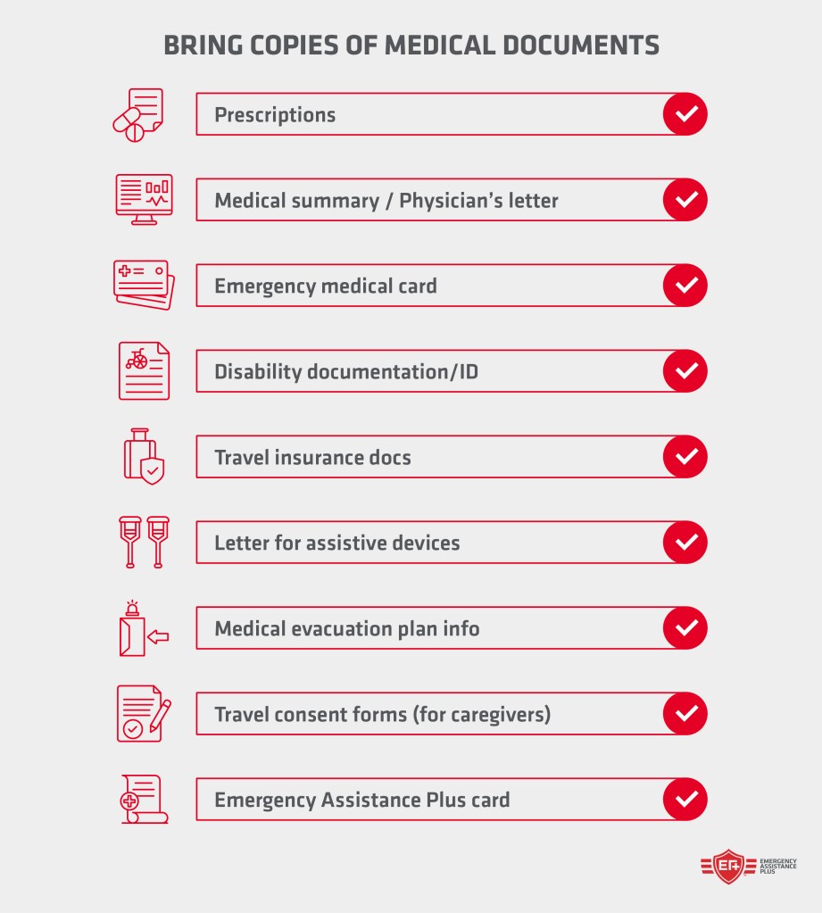 Bring copies of medical documents